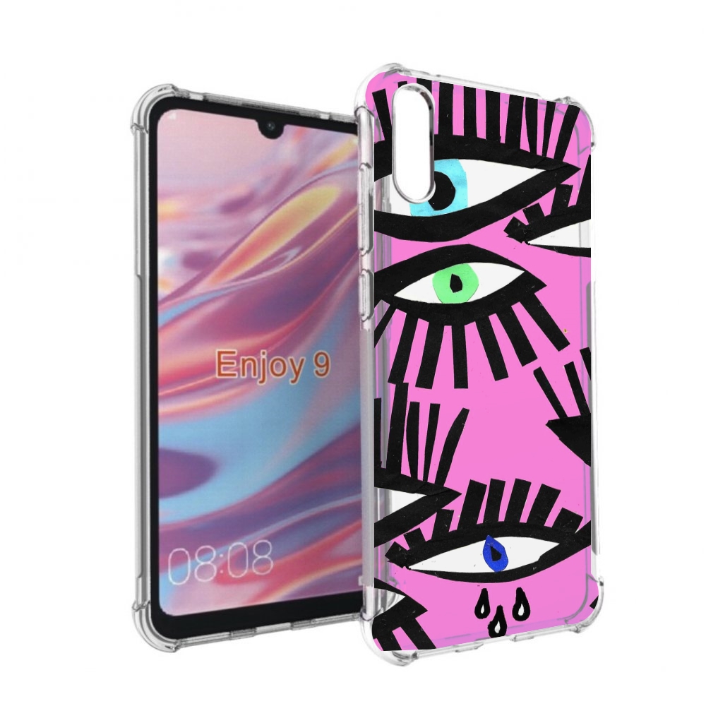 Чехол бампер MyPads глазки абстракция для Huawei Enjoy 9