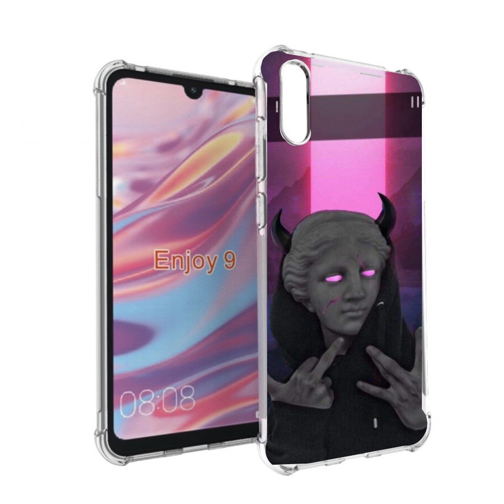

Чехол бампер MyPads глитч-статуя для Huawei Enjoy 9, Прозрачный, Tocco