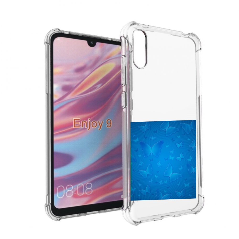 

Чехол бампер MyPads голубые-бабочки для Huawei Enjoy 9, Прозрачный, Tocco