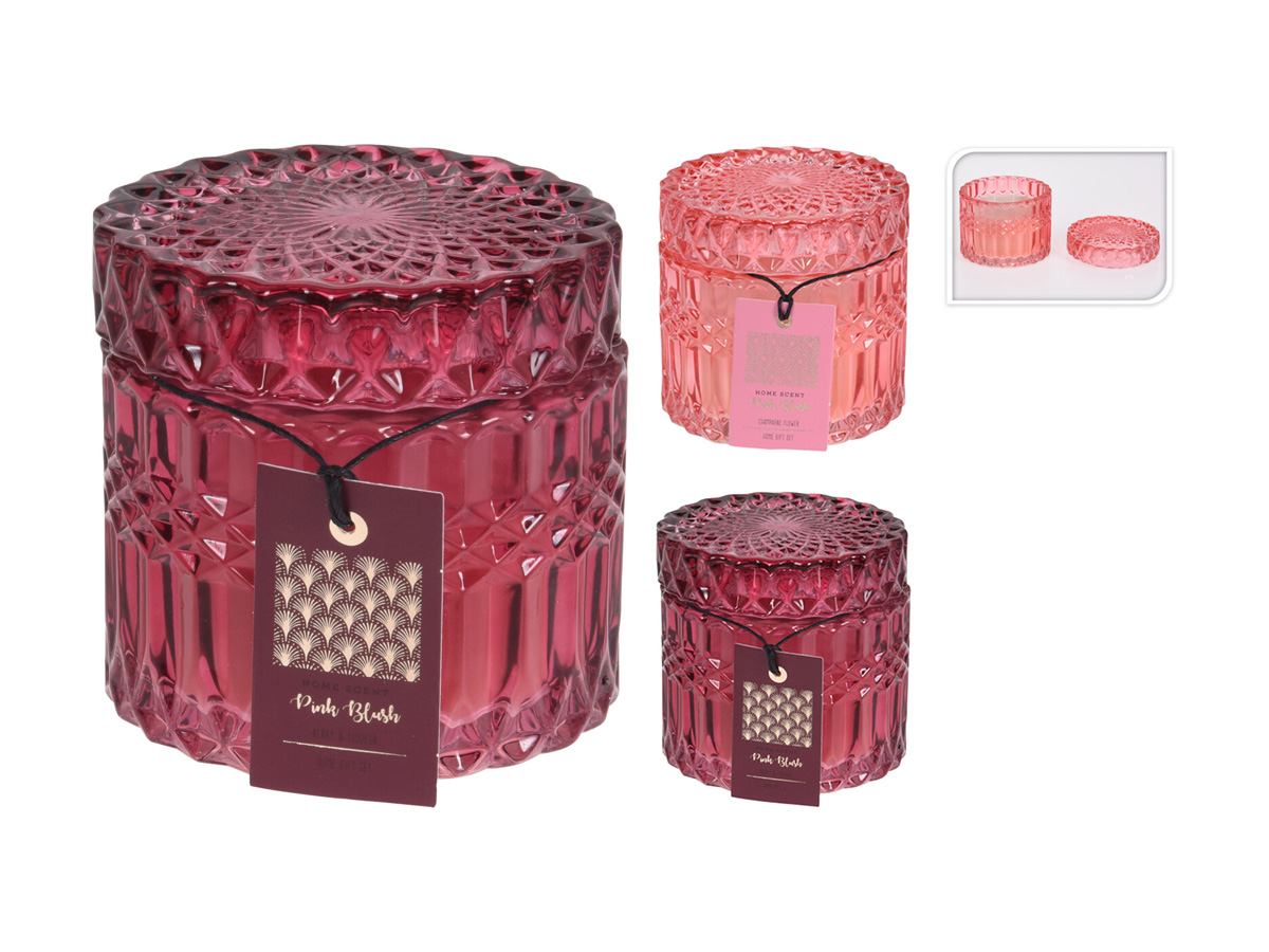 фото Свеча pink blush в стеклянной банке огого обстановочка!