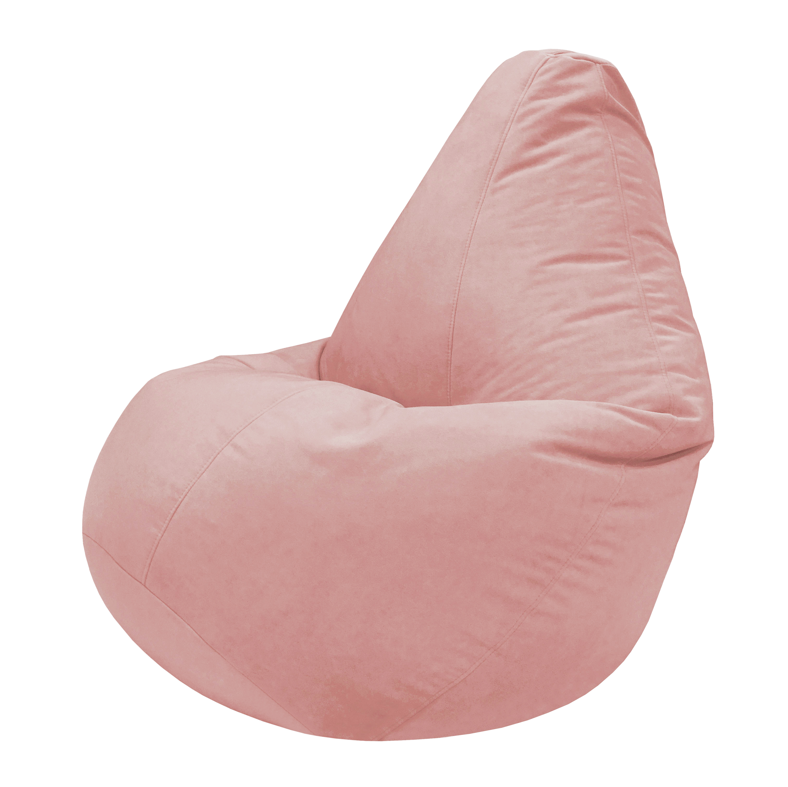 Кресло-мешок папа пуф велюр розовый 3xl 150x105