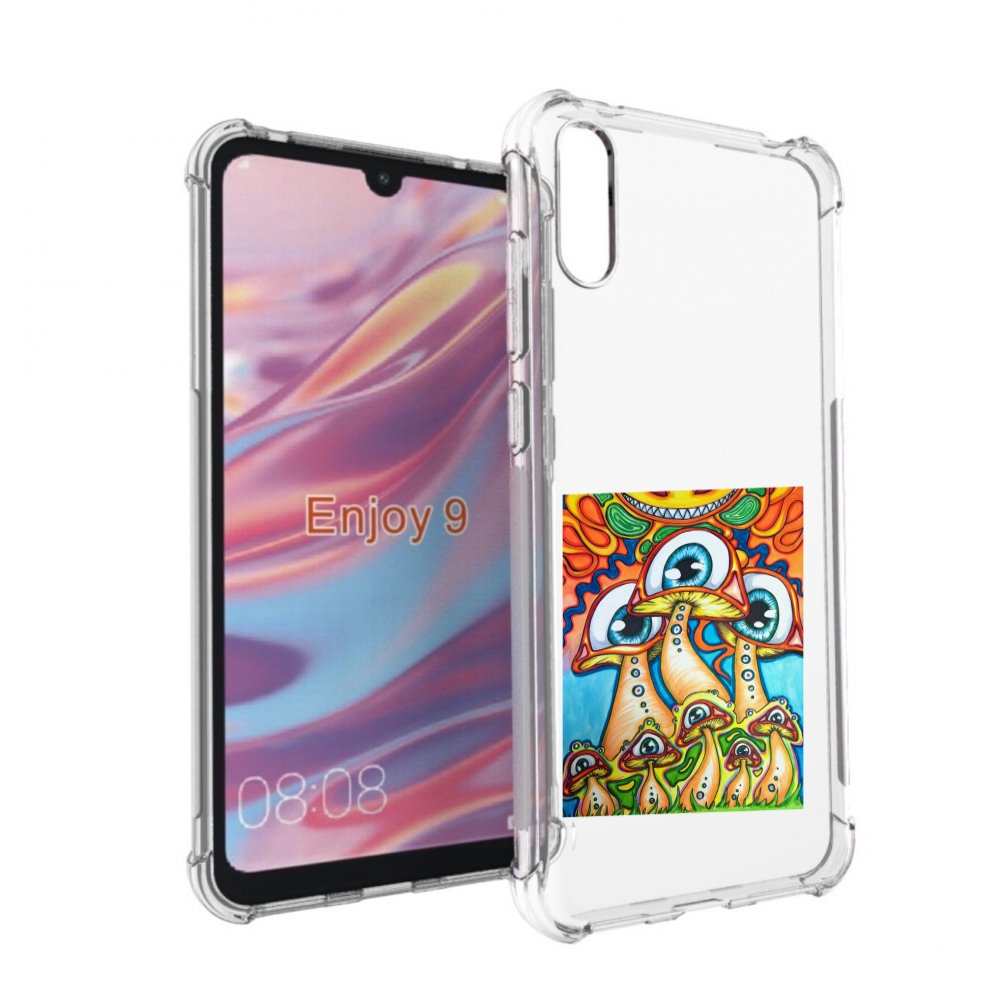 

Чехол бампер MyPads грибы с глазами для Huawei Enjoy 9, Прозрачный, Tocco