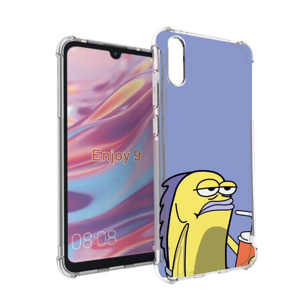 Чехол бампер MyPads грусная-рыба-из-спанч-боба для Huawei Enjoy