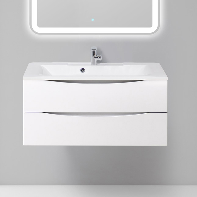 

Тумба с раковиной BelBagno Marino 100 bianco lucido, Белый