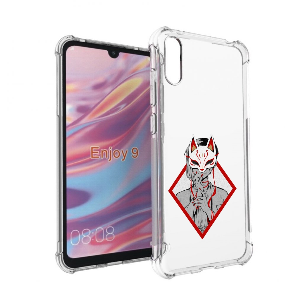 

Чехол бампер MyPads девушка в маске япония для Huawei Enjoy 9, Прозрачный, Tocco