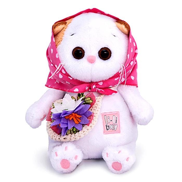 

Мягкая игрушка Ли-Ли BABY в косыночке и с корзинкой 20 см