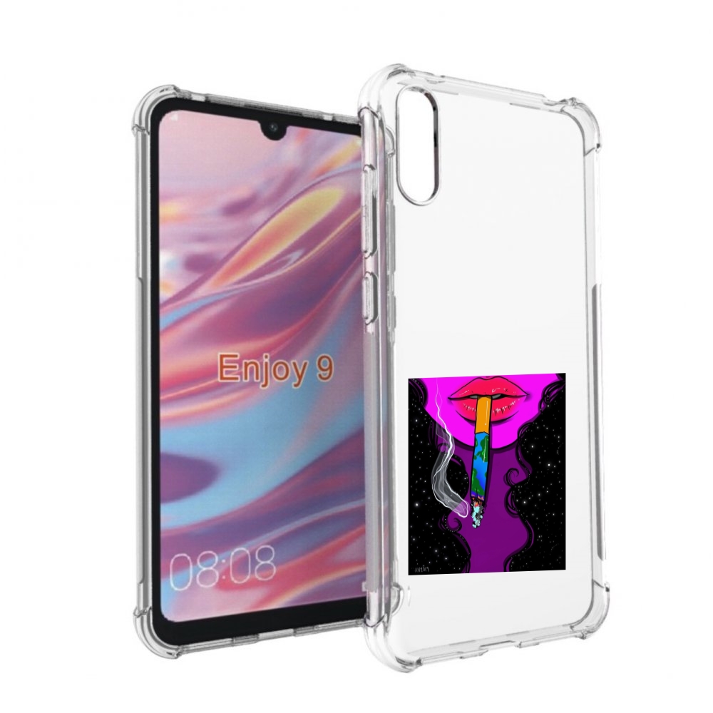 

Чехол бампер MyPads девушка курит землю женский для Huawei Enjoy, Прозрачный, Tocco
