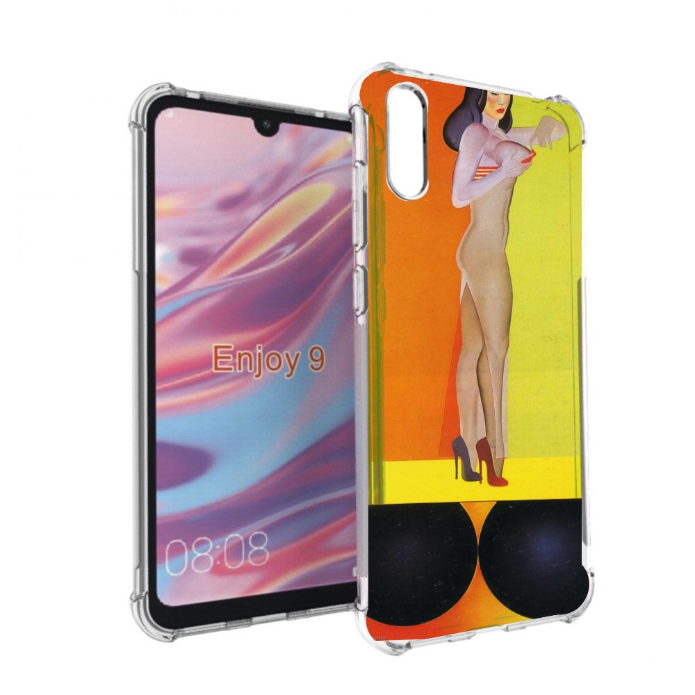 Чехол бампер MyPads девушка на шарах женский для Huawei Enjoy 9