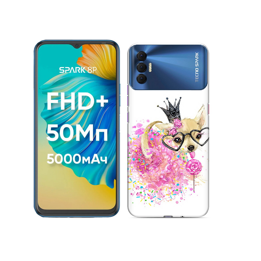 

Чехол MyPads Tocco для Tecno Spark 8P сладкая принцесса, Прозрачный, Tocco