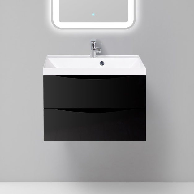 

Тумба с раковиной BelBagno Marino 70 nero lucido, Черный