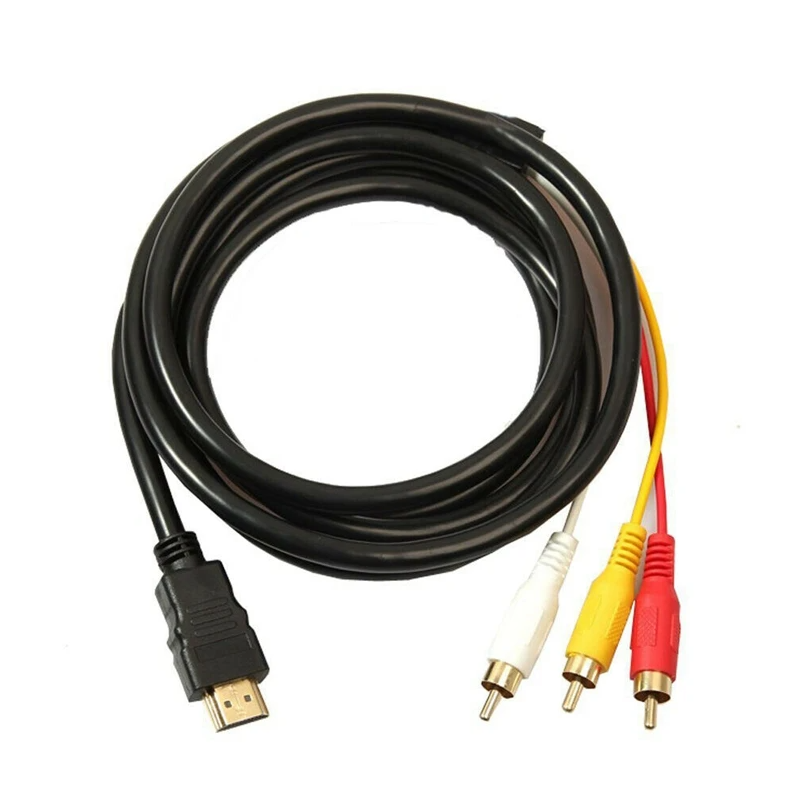 

Кабель NoBrand HDMI - 3RCA, 1м черный, HDMI-RCA