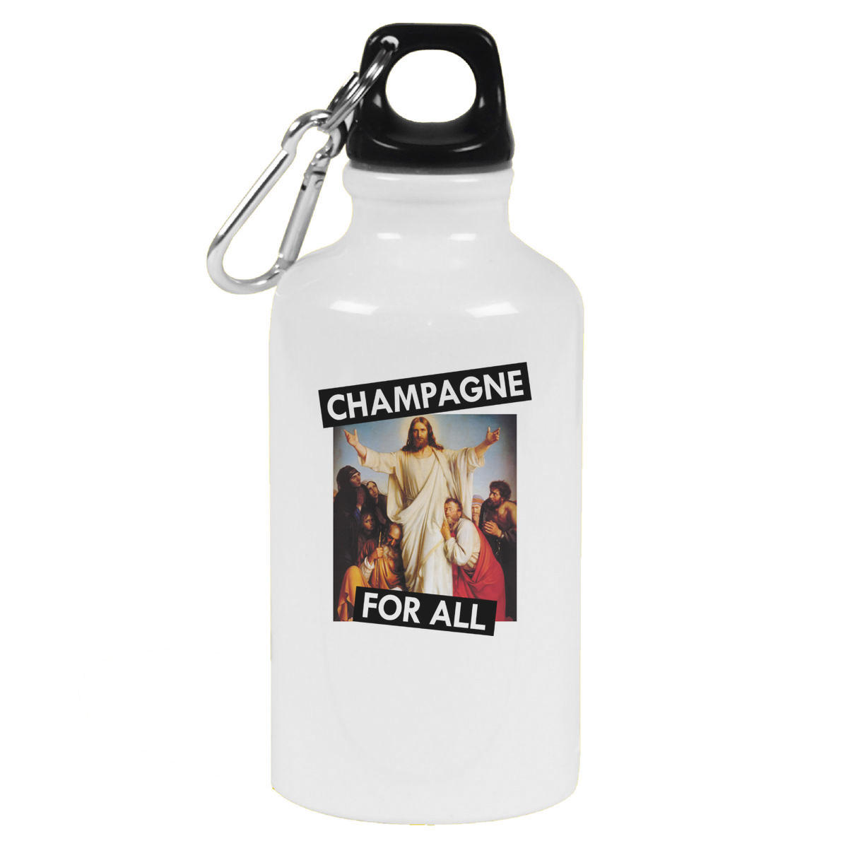 

Бутылка спортивная CoolPodarok Champagne for all, Белый