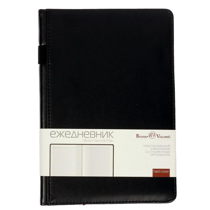 

Ежедневник BrunoVisconti недатированный А5, 160 л Polo New, твёрдая обложка, чёрный