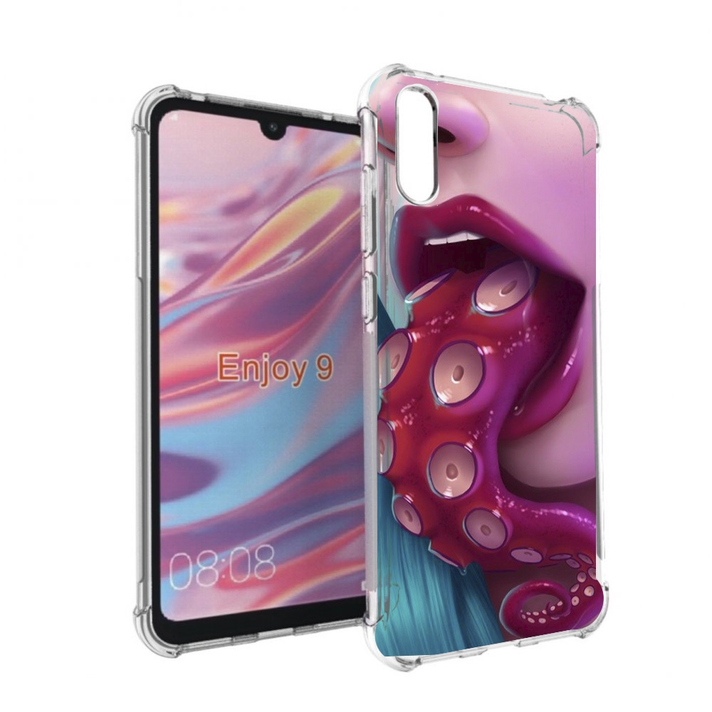 Чехол бампер MyPads девушка с щупальцой женский для Huawei Enjoy