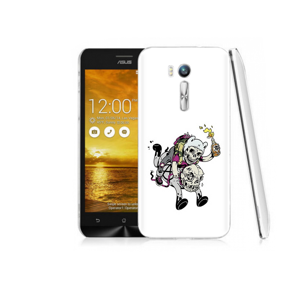 Чехол MyPads Tocco для Asus ZenFone Go (ZB551KL) время приключений скелеты