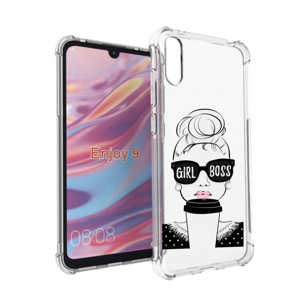 

Чехол бампер MyPads девушка-босс женский для Huawei Enjoy 9, Прозрачный, Tocco