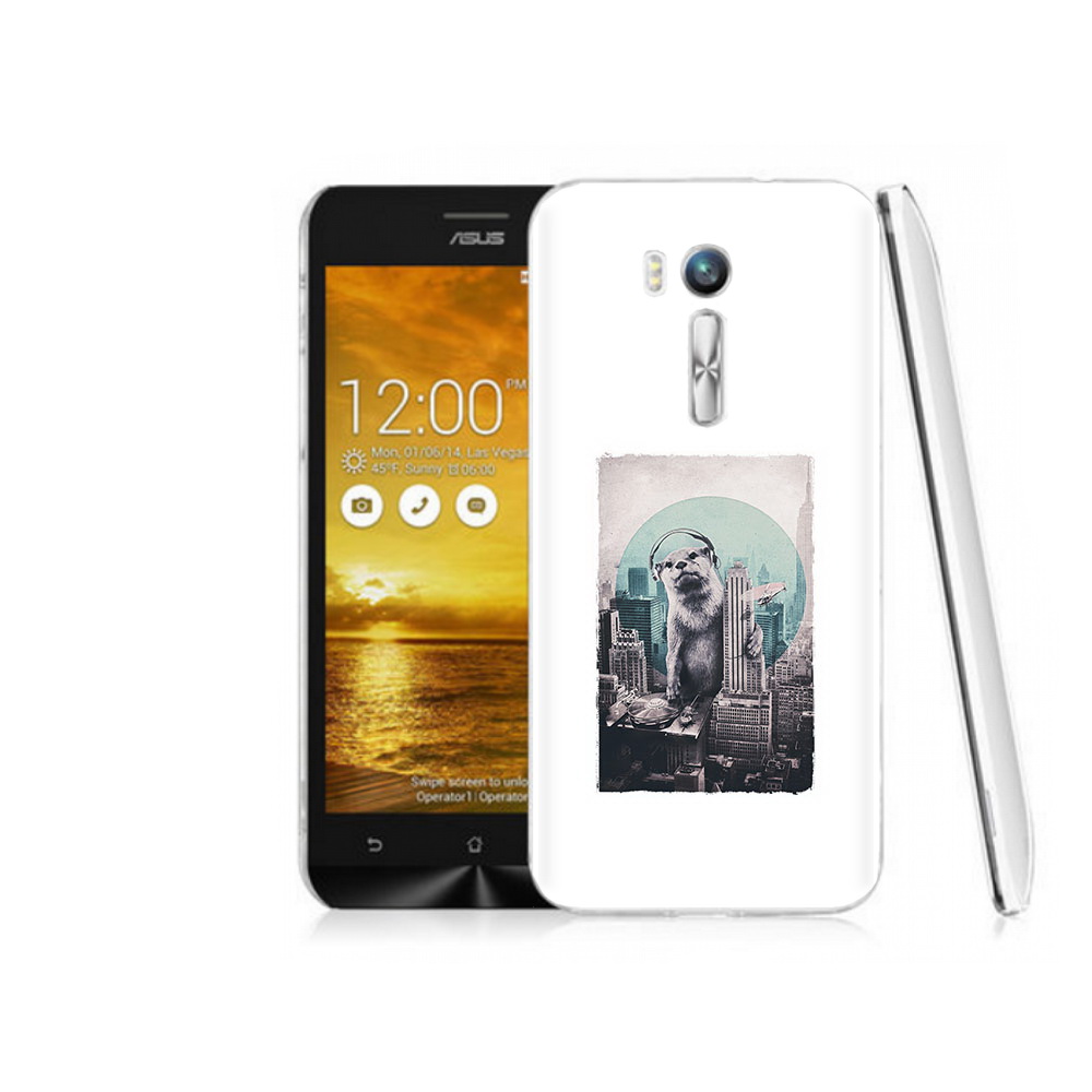 

Чехол MyPads Tocco для Asus ZenFone Go (ZB551KL) выдра в городе, Прозрачный, Tocco