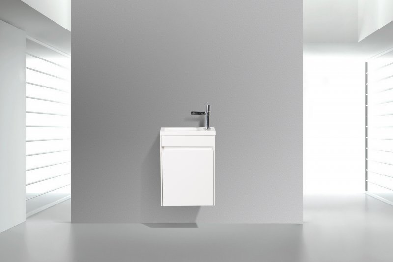 

Тумба с раковиной BelBagno Pietra Mini 40 L bianco lucido