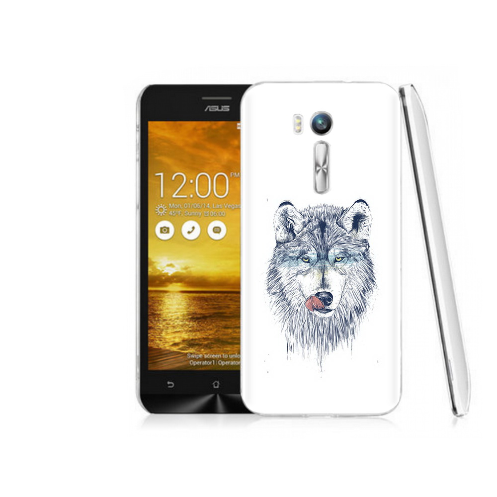

Чехол MyPads Tocco для Asus ZenFone Go (ZB551KL) голодгый волк, Прозрачный, Tocco