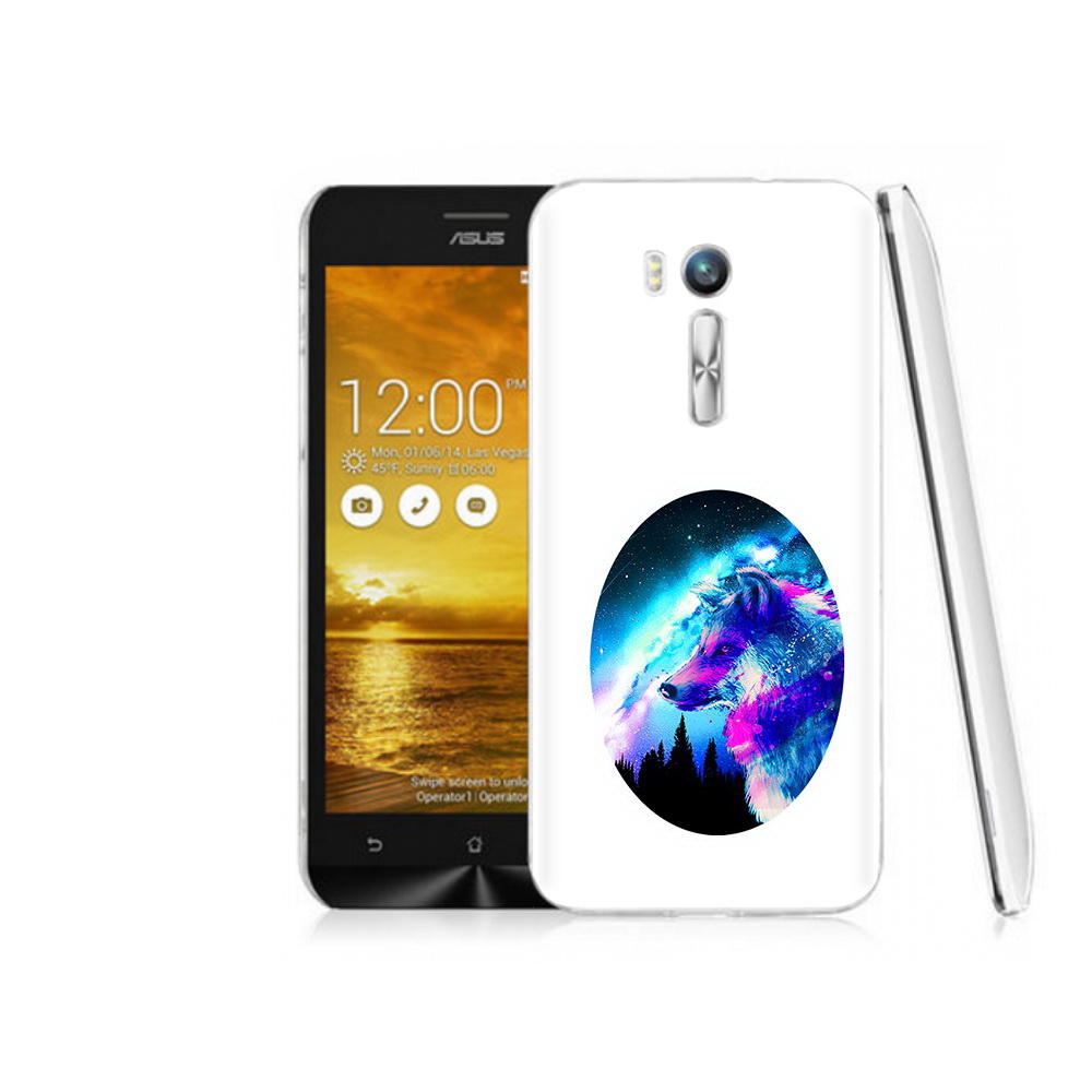 

Чехол MyPads Tocco для Asus ZenFone Go (ZB551KL) голубой волк, Прозрачный, Tocco
