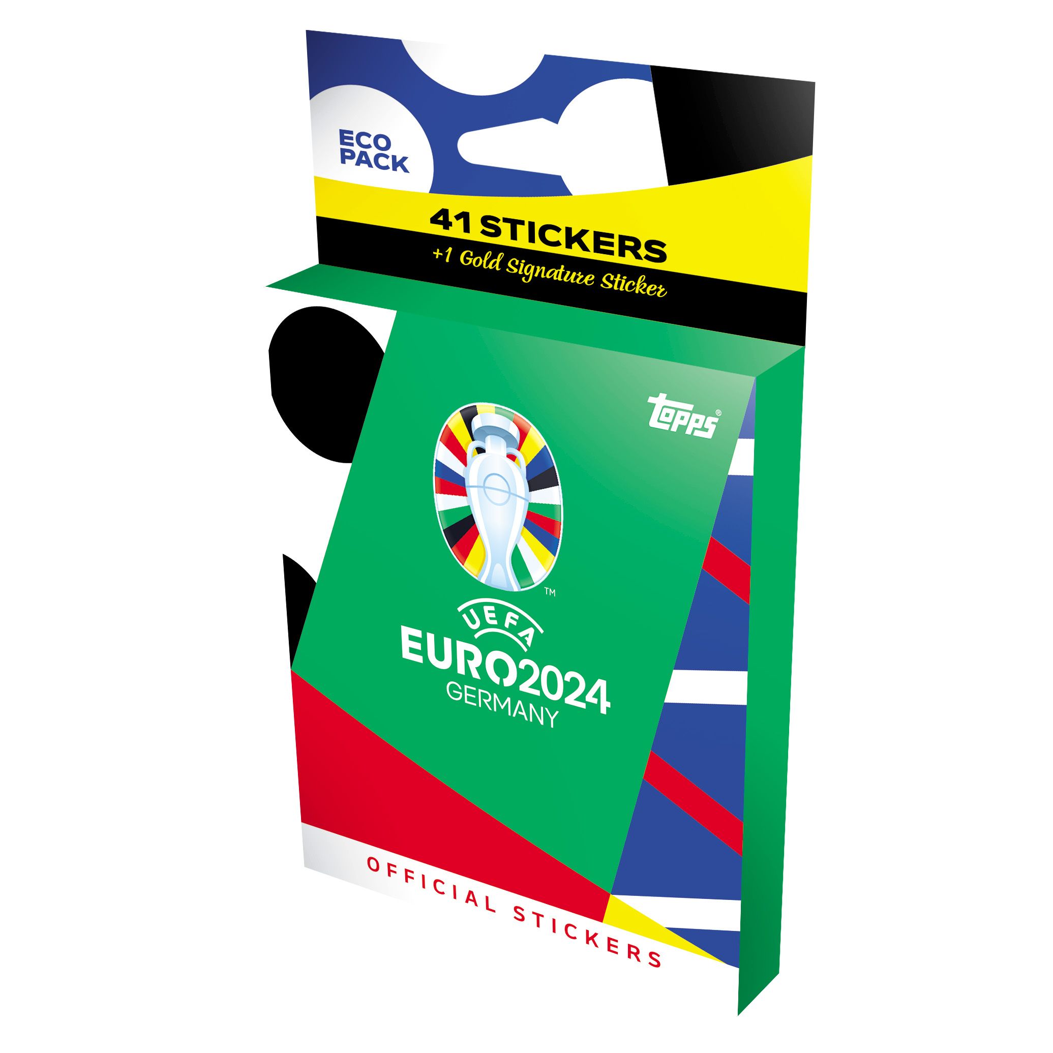 Наклейки TOPPS EURO 2024 Чемпионат Европы по футболу в блистере, 7 пакетиков 42 наклейки