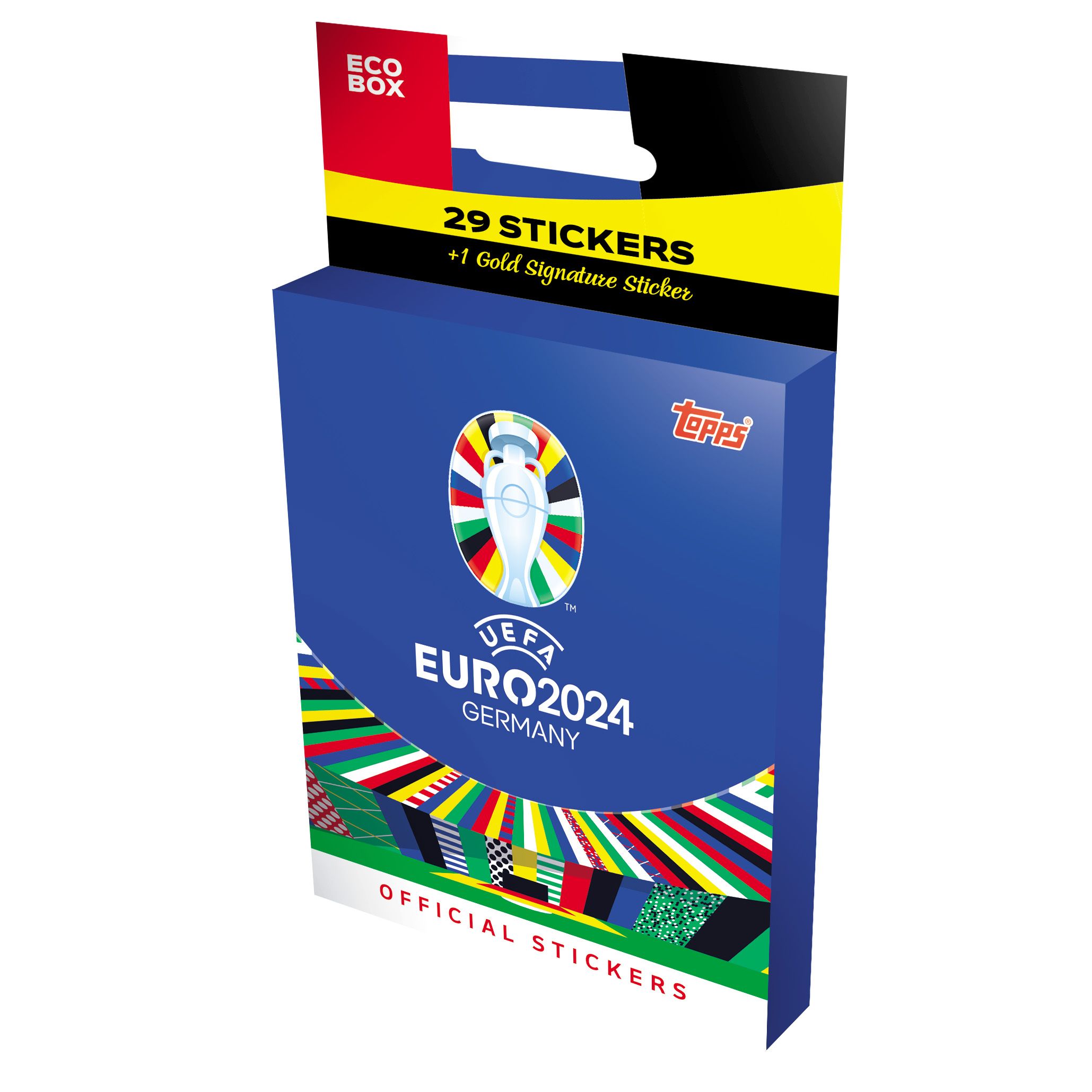 Наклейки TOPPS EURO 2024 Чемпионат Европы по футболу в блистере, 5 пакетиков 30 наклеек