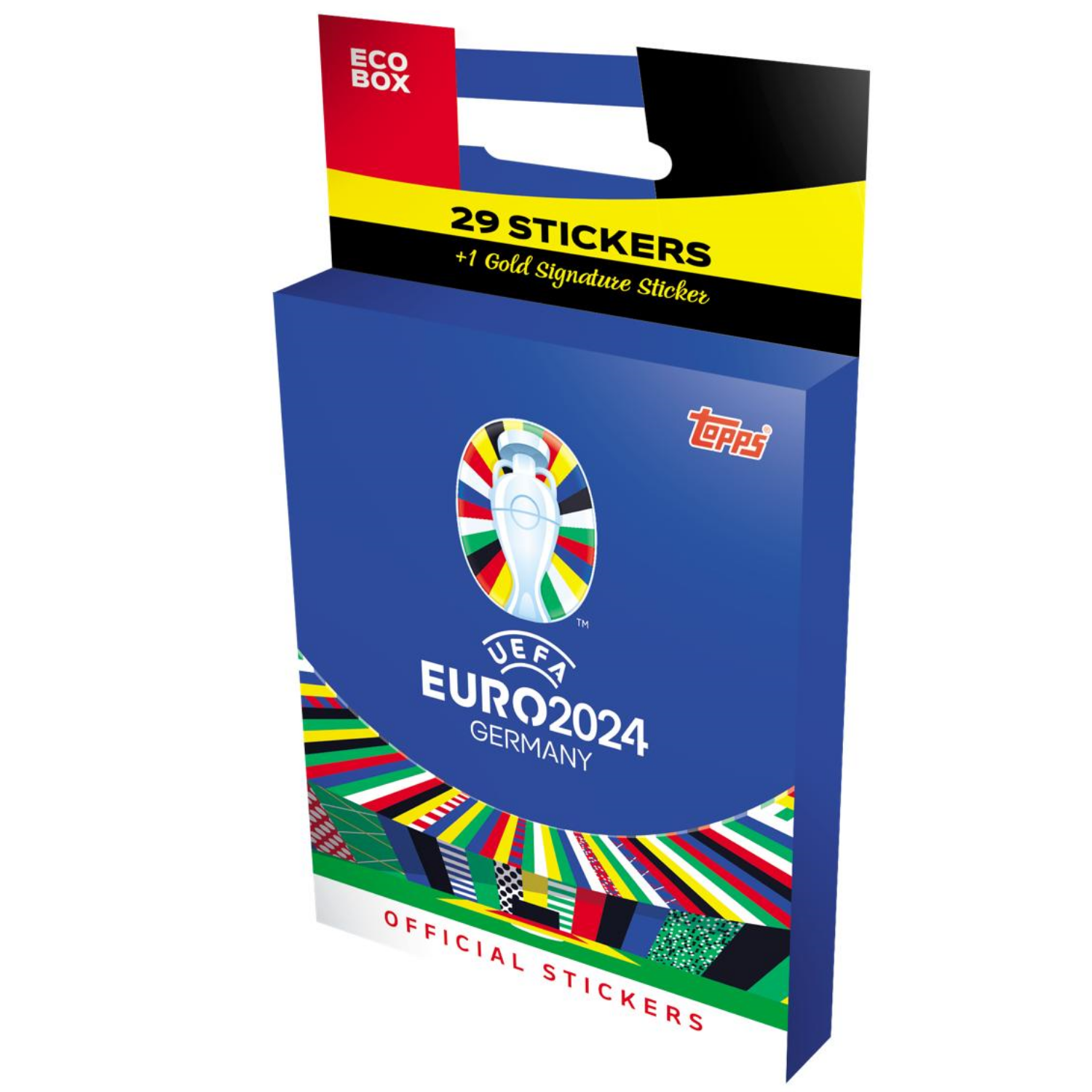 Наклейки TOPPS EURO 2024 Чемпионат Европы по футболу в блистере, 5 пакетиков 30 наклеек