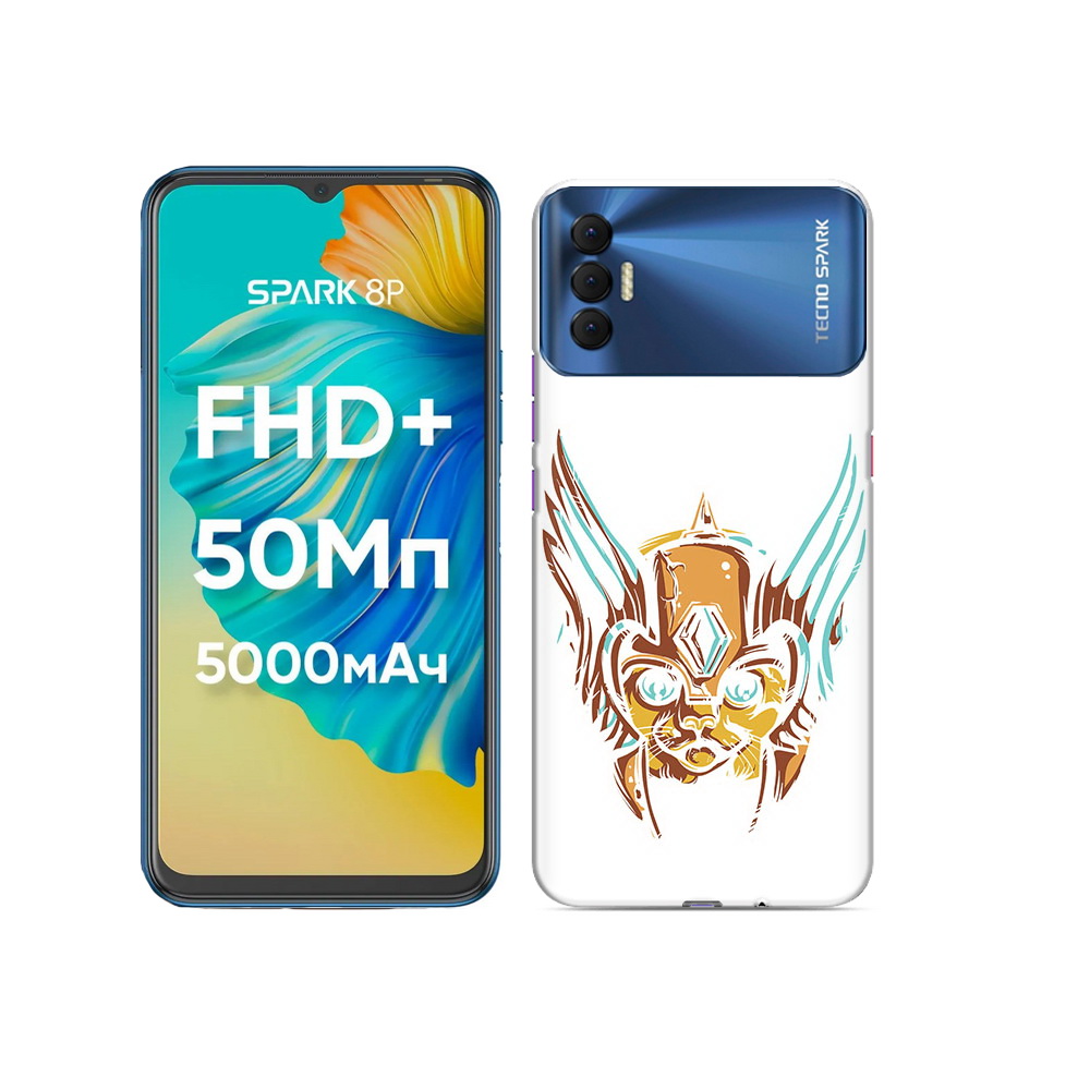 

Чехол MyPads Tocco для Tecno Spark 8P тор абстракция, Прозрачный, Tocco