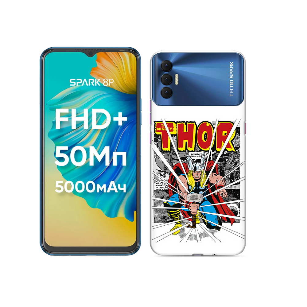 

Чехол MyPads Tocco для Tecno Spark 8P тор рисунок, Прозрачный, Tocco