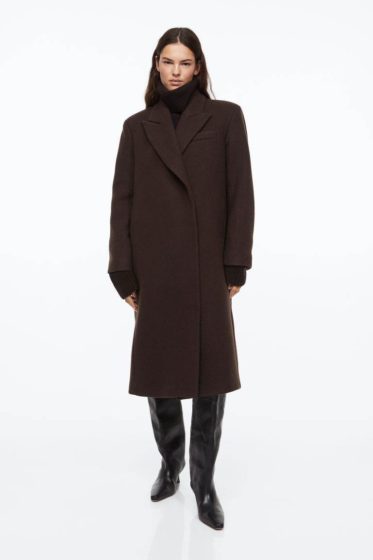 

Пальто женское H&M 1104047004 коричневое L (доставка из-за рубежа), 1104047004