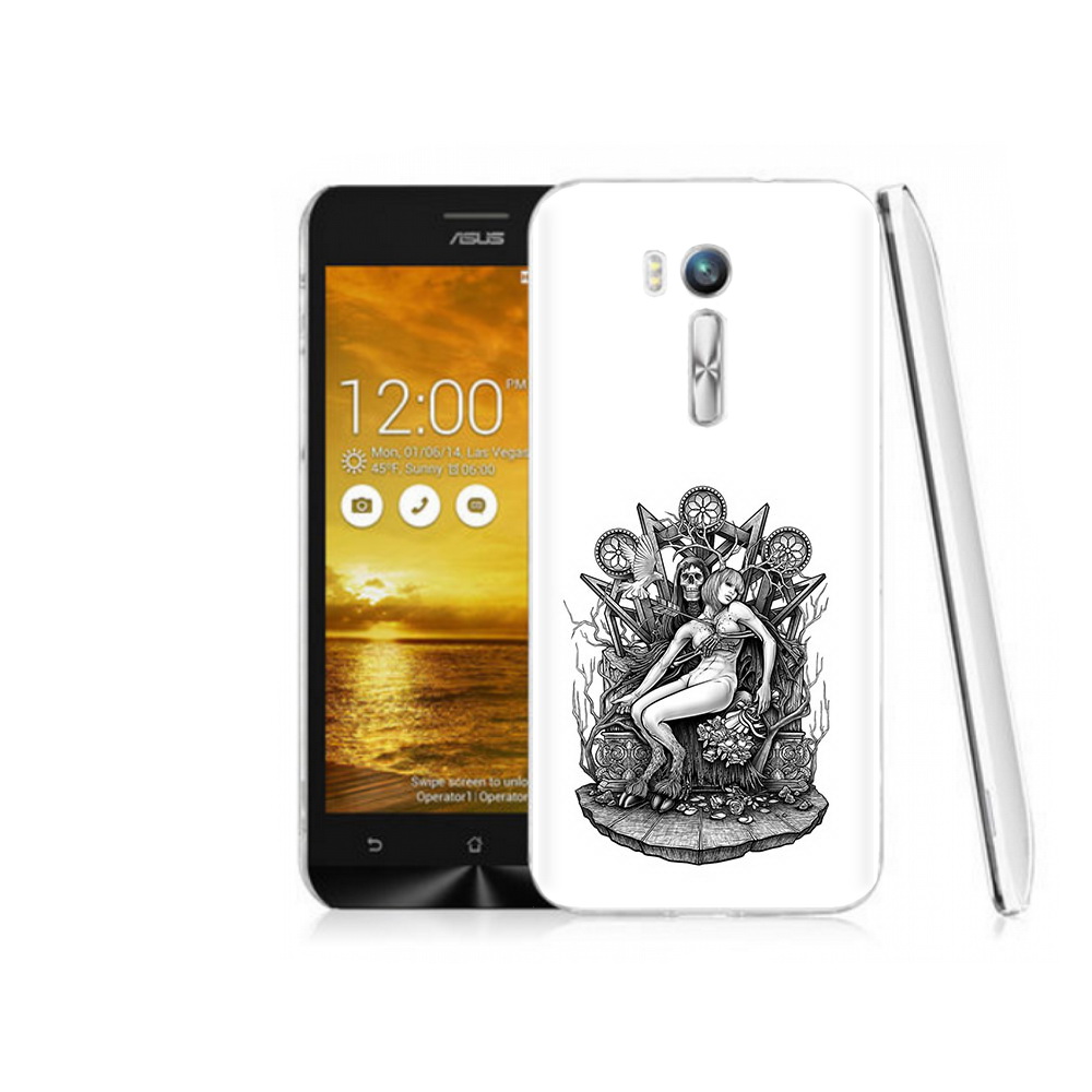 

Чехол MyPads Tocco для Asus ZenFone Go (ZB551KL) девушка на троне, Прозрачный, Tocco