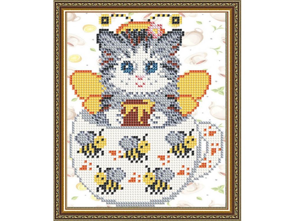 

Рисунок на ткани Арт Соло «Котенок в пчелках»