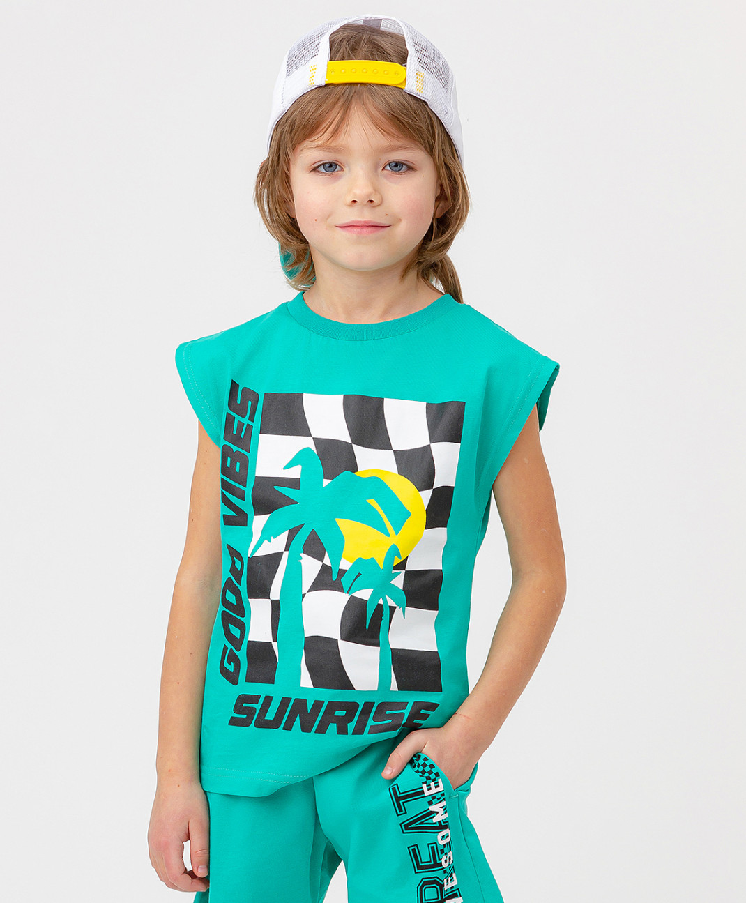 

Майка детская Button Blue 123BBBMC10014800 зеленый, 128, 123BBBMC10014800