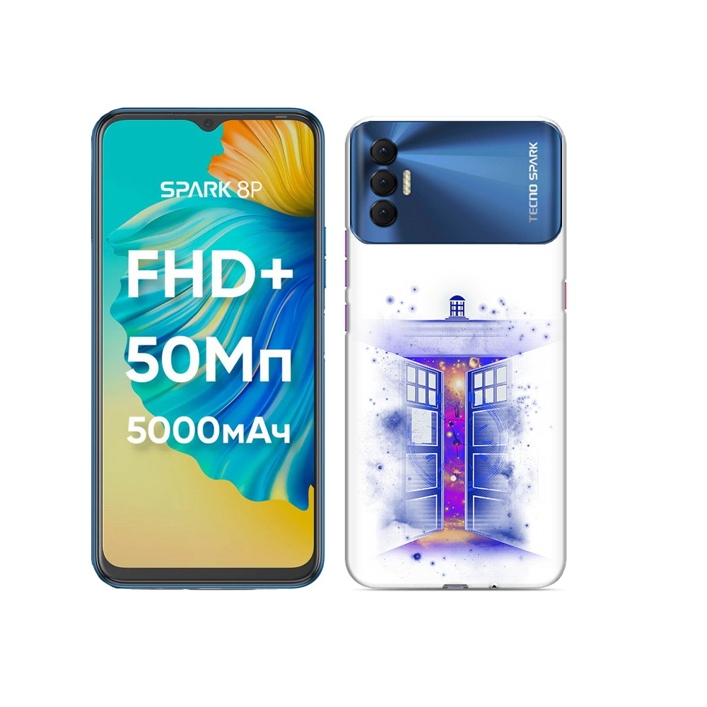 

Чехол MyPads Tocco для Tecno Spark 8P фиолетовый уголок абстракция, Прозрачный, Tocco