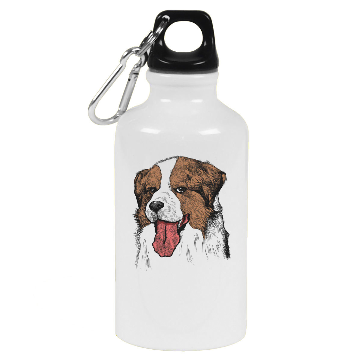 Бутылка спортивная CoolPodarok Животные Собака показывает язык