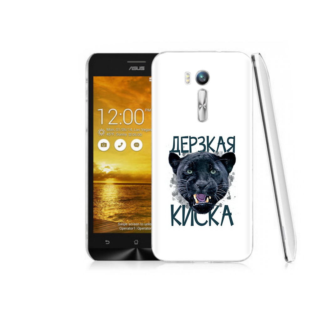 

Чехол MyPads Tocco для Asus ZenFone Go (ZB551KL) дерзкая киска, Прозрачный, Tocco