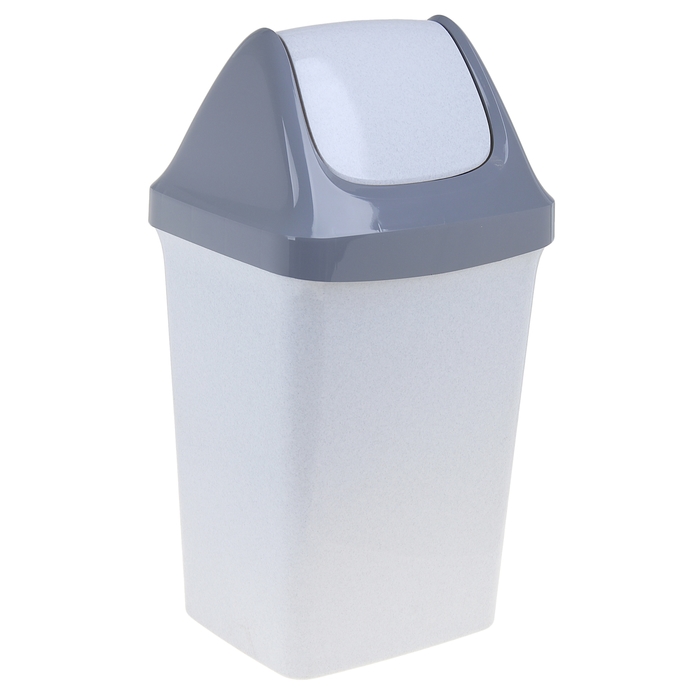 Контейнер для мусора Свинг, 50 л, цвет мраморный