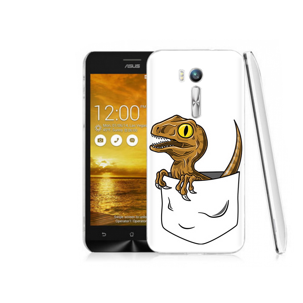 

Чехол MyPads Tocco для Asus ZenFone Go (ZB551KL) динозавр в кармане, Прозрачный, Tocco