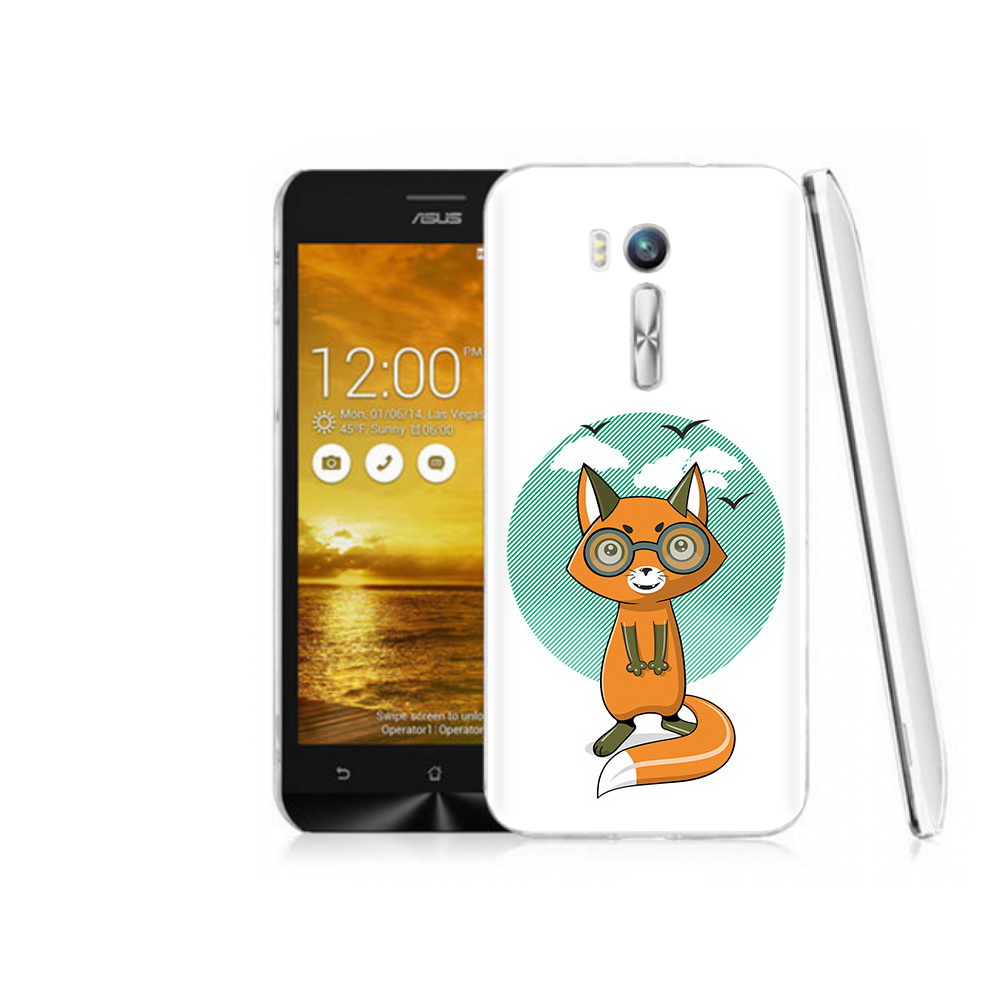 

Чехол MyPads Tocco для Asus ZenFone Go (ZB551KL) задумчивая лиса, Прозрачный, Tocco