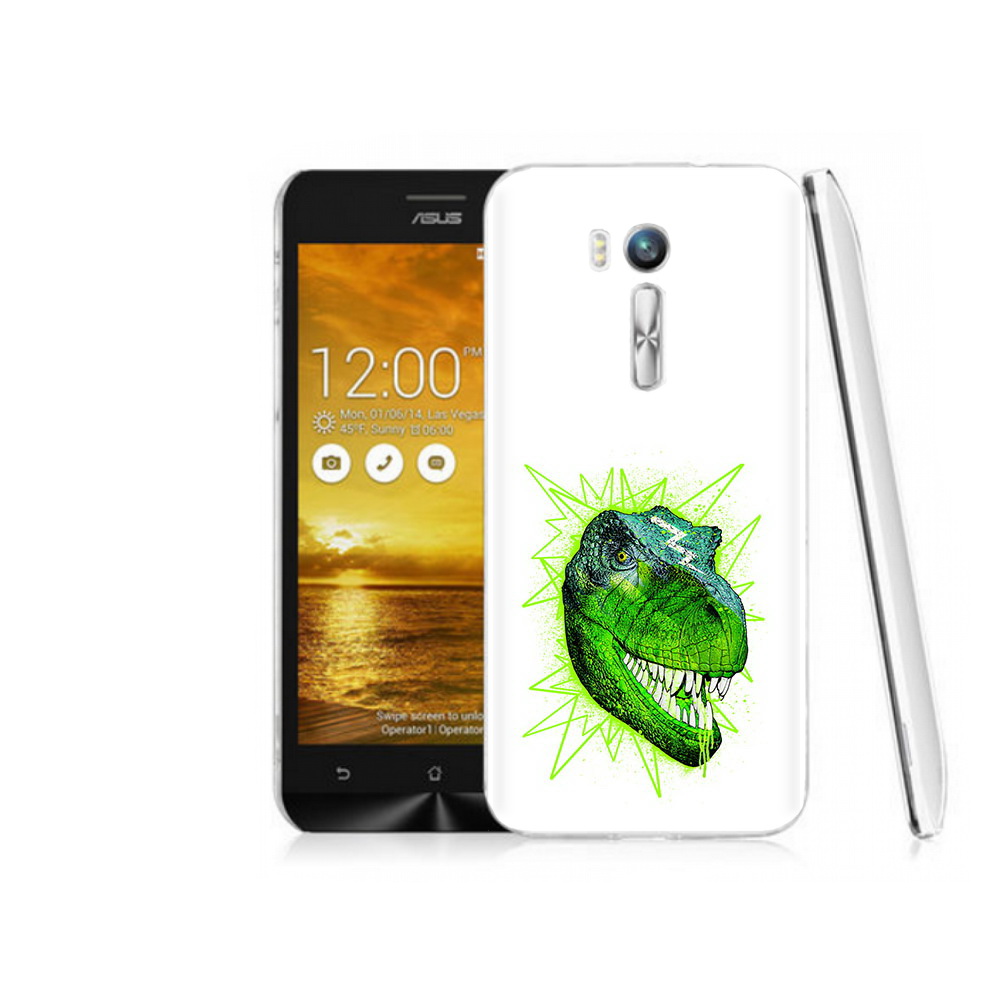 Чехол MyPads Tocco для Asus ZenFone Go (ZB551KL) зеленый динозавр