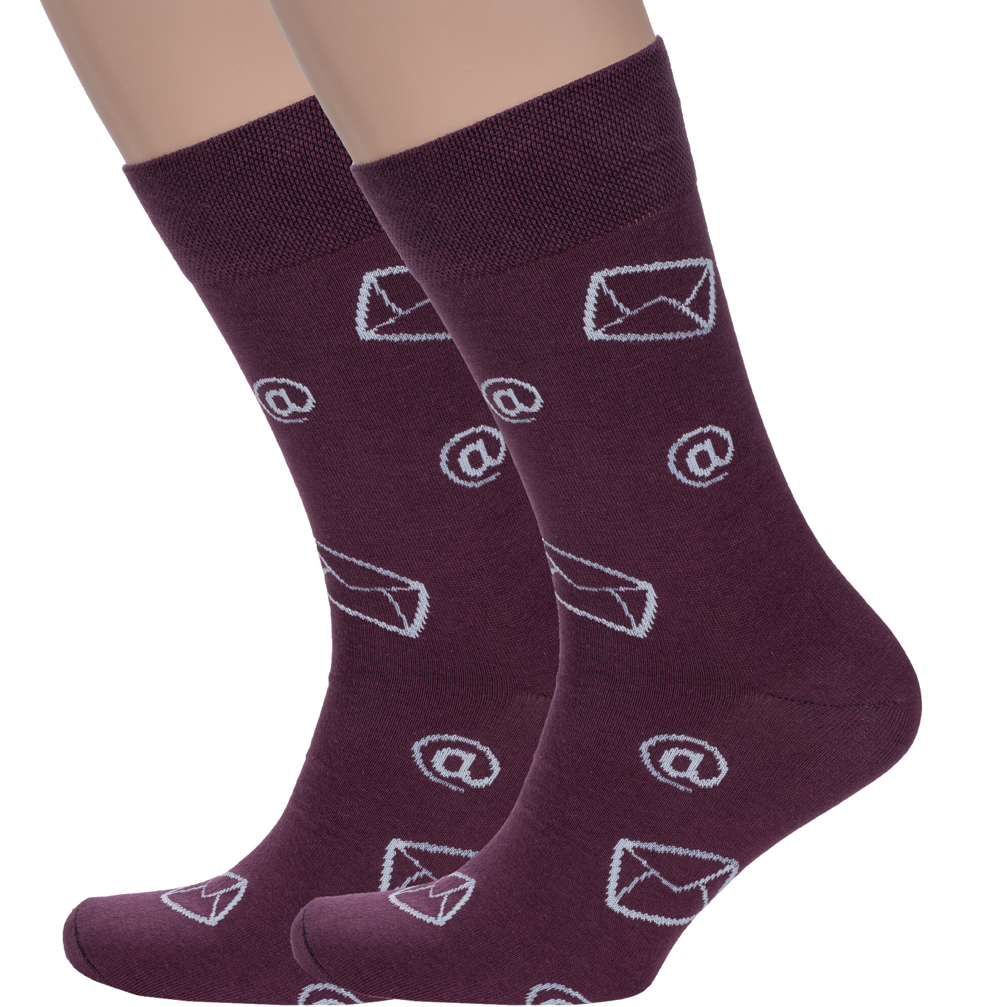 Комплект носков мужской MoscowSocksClub 2-nm-583 бордовый, 29