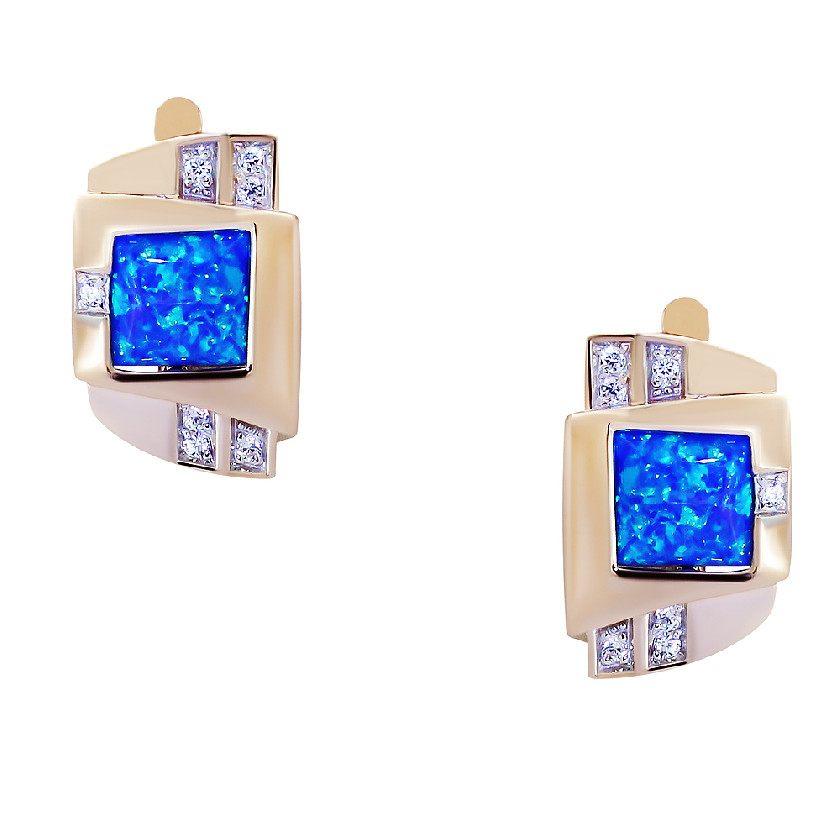 

Серьги из золота с фианитом Александра кл3782а-15, кл3782а-15