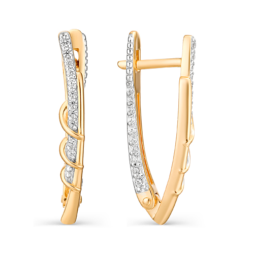 

Серьги из золота с фианитом Veronika С132-1113, С132-1113