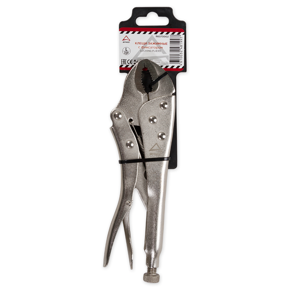 

Клещи зажимные с фиксатором 250 мм с полукруглым захватом
