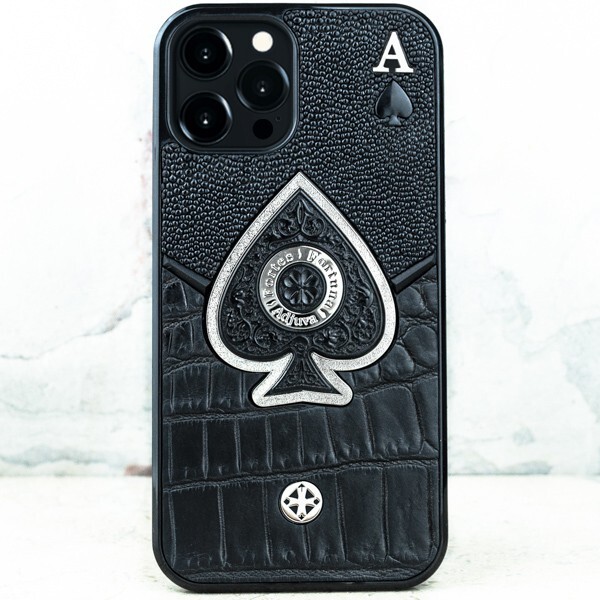 

Чехол iPhone 15 Pro Max - Euphoria Ace of Spades LUX - Euphoria HM Premium, Серебристый;черный, iPhone 15 Pro Max