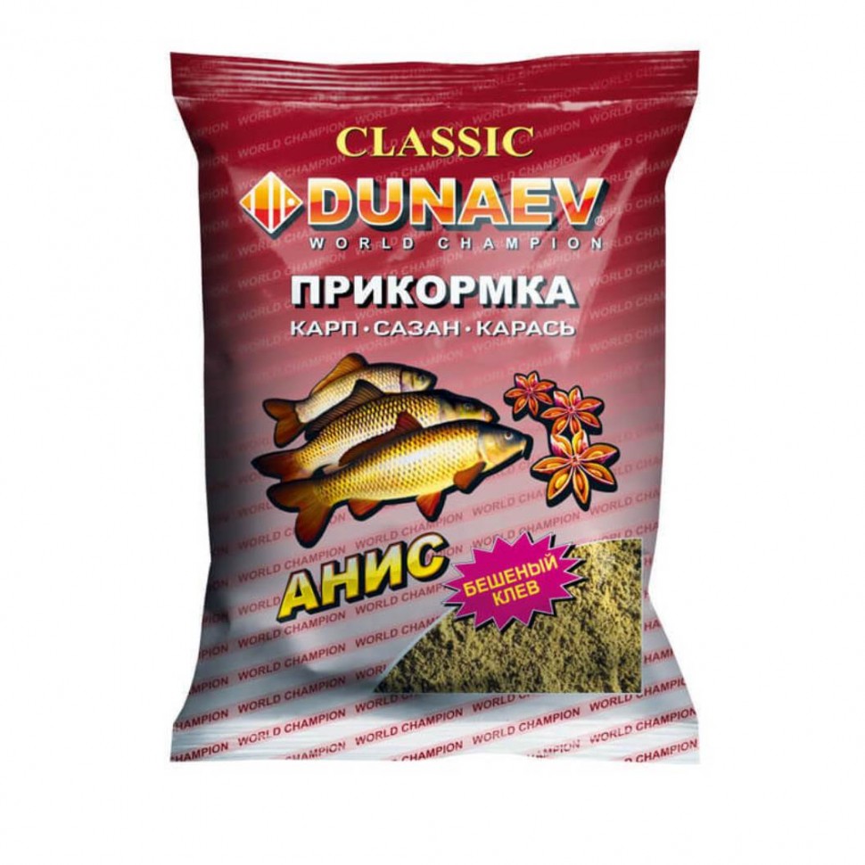 

Прикормка Dunaev CLASSIC 0.9кг КАРП-Анис, Коричневый, Classic
