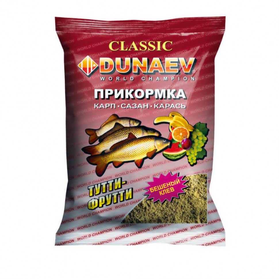 

Прикормка Dunaev CLASSIC 0.9кг КАРП-Тутти Фрутти, Classic