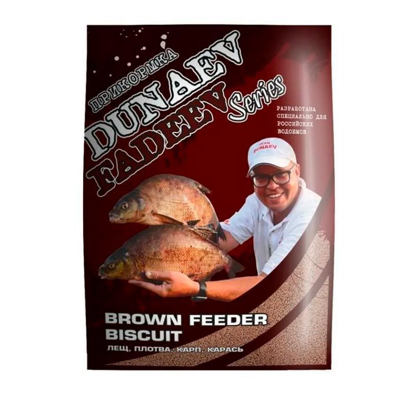 

Прикормка Dunaev-Fadeev FEEDER Brown Biscuit 1кг, Feeder