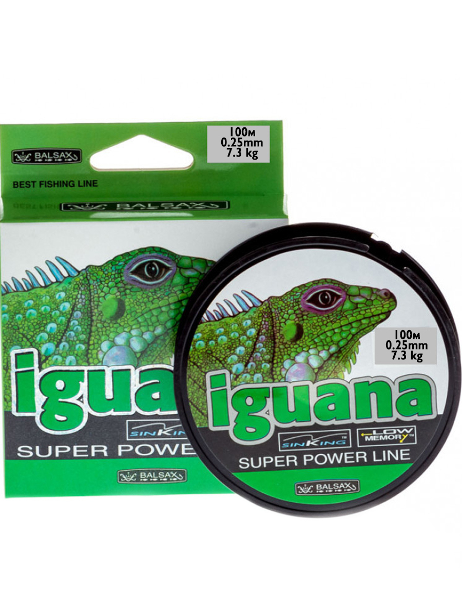 

Леска для рыбалки Iguana 0,25мм - 7,3 кг - 100м, Прозрачный