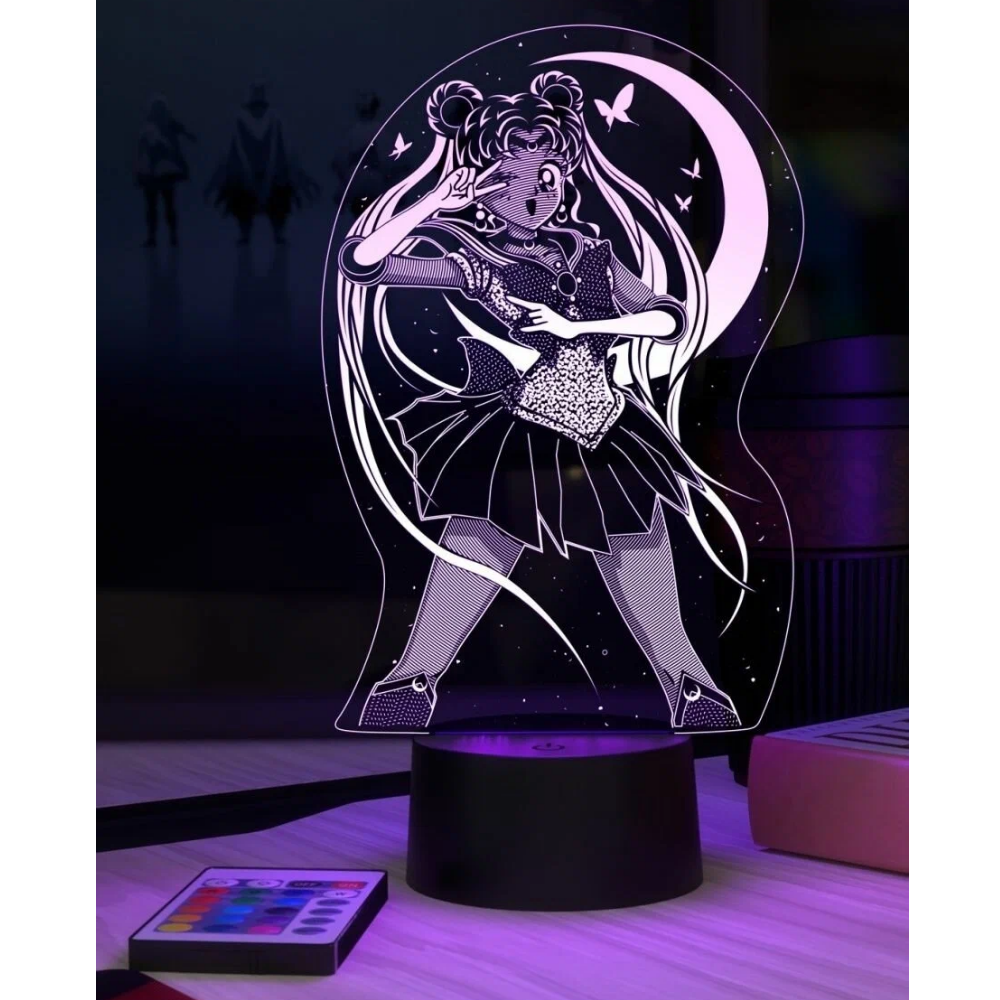 

Лампа 3D Сейлор Мун, Sailor Moon, 25 см, 3D125323